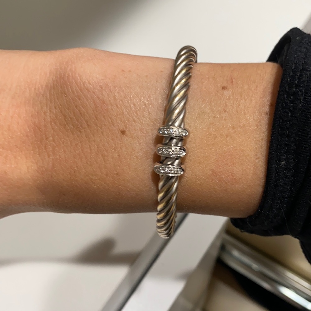 ❤️David Yurman triple diamond cuff❤️